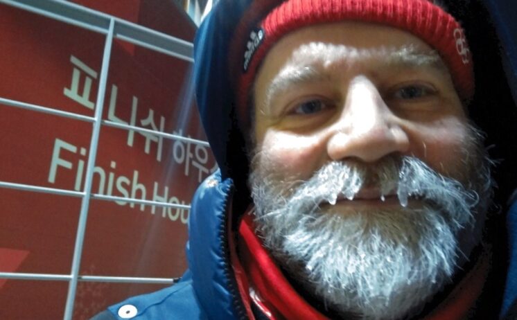 Professor Mike Loosemore at the Winter Olympics